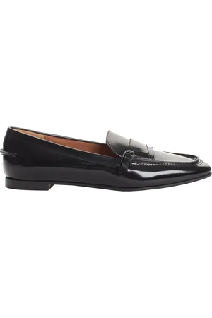 Emporio Armani Sko, Dame, Sort, 38 EU, Læder, Laklæder Loafers