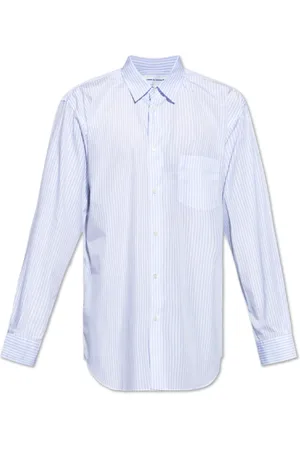 Comme des Garçons Skjorte, Herre, Blå, M, Bomuld, Skjorte med stribet mønster