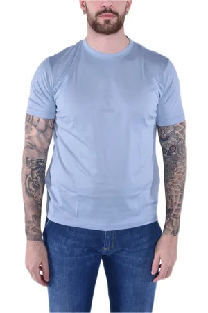 ELEVENTY Top, Herre, Blå, S, Bomuld, Crew Neck Bomulds T-shirt