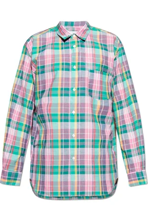 Comme des Garçons Skjorte, Herre, Flerfarvet, L, Bomuld, Skjorte med ternet mønster