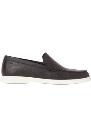 HUGO BOSS Sko, Herre, Brun, 40 EU, Læder, Præget læder loafers