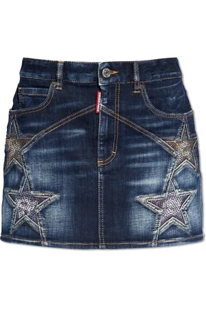 Dsquared2 Nederdel, Dame, Blå, M, Denim, Denim nederdel
