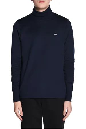 Lacoste Strik, Herre, Blå, XS, Bomuld, Blå Sweater Kollektion Turtleneck