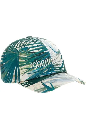 Roberto Cavalli Tilbehør, Dame, Grøn, ONE SIZE, Bomuld, Jungle Print Logo Cap