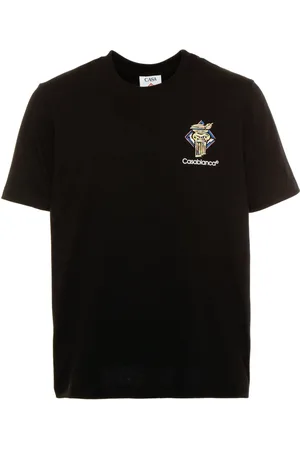 Casablanca Top, Herre, Sort, L, Bomuld, Diamond Column T-shirt med logoprint
