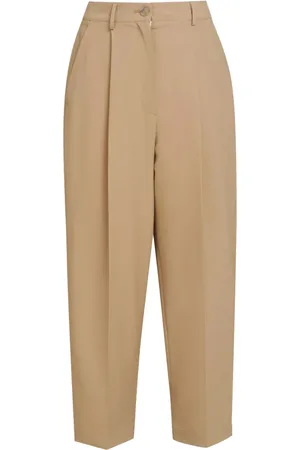 Marni Bukser, Dame, Brun, XS, Uld, Wide Leg Bukser