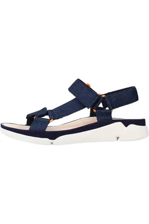 Clarks Sko, Dame, Blå, 35 1/2 EU, Tri Sporty Tekstil Flade Sandaler