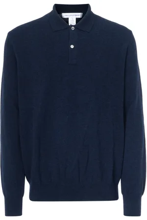 Comme des Garçons Top, Herre, Blå, M, Uld, Navy Strikket Sweater