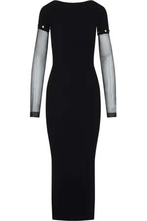 Sportmax Kjole, Dame, Sort, XS, Polyester, Elegant Sort Kjole