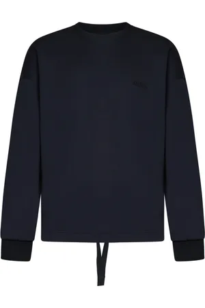 Ermenegildo Zegna Sweathshirts & Hoodies, Herre, Blå, S, Bomuld, Sweater med logo broderi