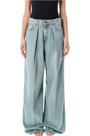 haikure Jeans, Dame, Blå, W25, Bomuld, Smaragd Lyseblå Voluminøse Jeans