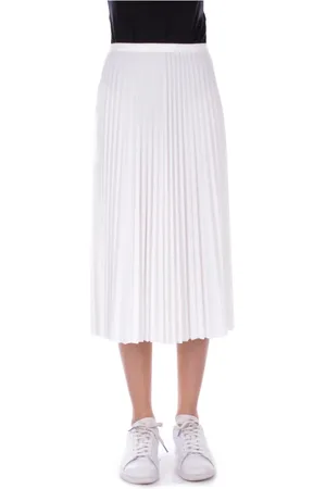 Lacoste Nederdel, Dame, Hvid, XS, Polyester, Midi Nederdel