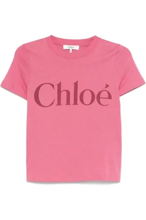 Chloé Top, Dame, Lyserød, XS, Bomuld, Logo Print T-shirt