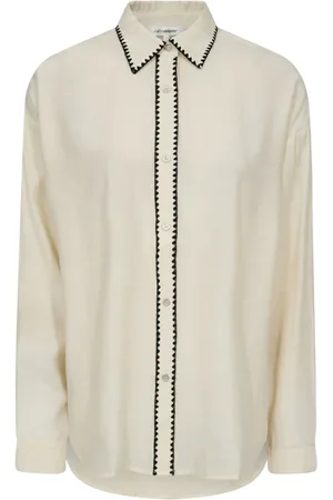 Co`Couture Bluser & Skjorter, Dame, Hvid, M, Nylon, Skjortebluse
