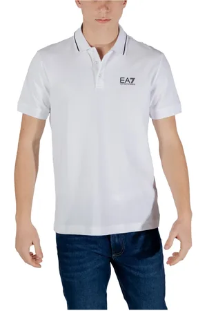 EA7 Top, Herre, Hvid, S, Bomuld, Short Sleeve Polo