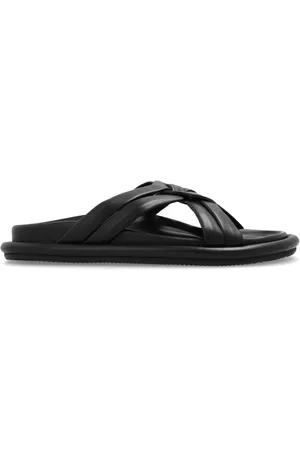 Moncler Sko, Dame, Sort, 40 EU, Læder, Bell Slides
