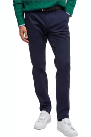 Brooks Brothers Bukser, Herre, Blå, W38, Bomuld, Soho Extra-slim Fit Cotton Twill Stretch Chinos