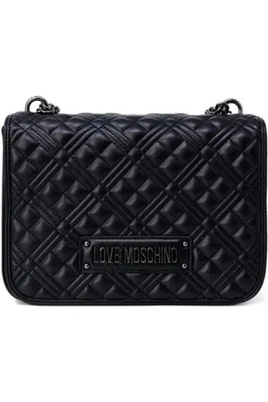 Moschino Taske, Dame, Sort, ONE SIZE, Uld, Struktureret håndtaske i polyuretan