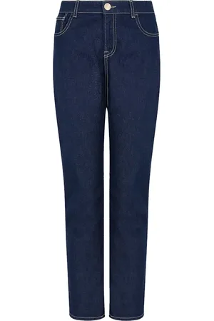 Emporio Armani Jeans, Dame, Blå, W27, Cropped Skinny Jeans