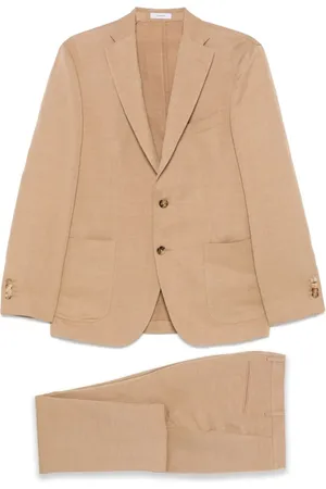 Boglioli Jakkesæt, Herre, , M, Uld, Stilfuld Dress Sand Lukning