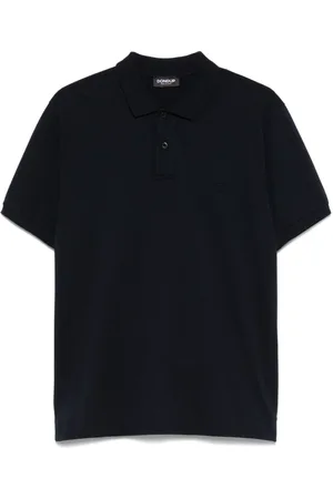 Dondup Top, Herre, Blå, XL, Navy Polo Shirt med knapper