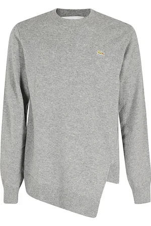 Comme des Garçons Strik, Herre, Grå, L, Uld, Rundhalset strik
