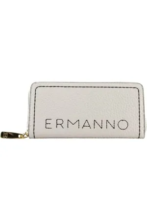 ERMANNO SCERVINO Tilbehør, Dame, Hvid, ONE SIZE, Stor Zip Wallet Soft EBA