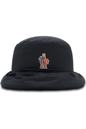 Moncler Tilbehør, unisex, Sort, S, Bomuld, Branded Bucket Hat