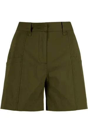 Bomboogie Shorts, Dame, Grøn, 2XS, Satin, Cotton Satin High-Waisted Shorts