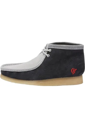 Clarks Sko, Herre, Blå, 44 1/2 EU, Læder, Wallabee Varcity Støvler