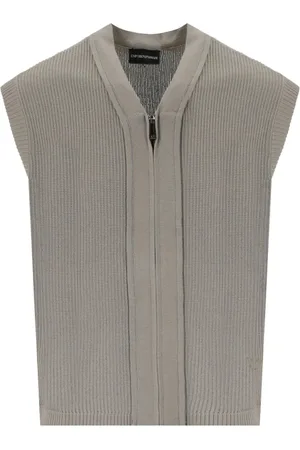 Emporio Armani Strik, Herre, , L, Uld, Moon Rock Ærmeløs Cardigan