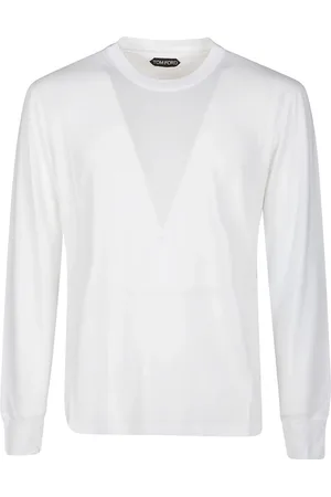 Tom Ford Top, Herre, Hvid, L, Bomuld, Afslappet Bomuld T-shirt