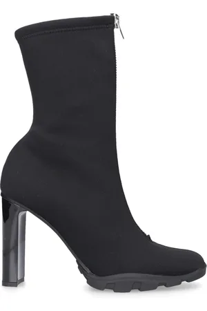 Alexander McQueen Sko, Dame, Sort, 39 EU, Slim Tread Gummi Ankelstøvler