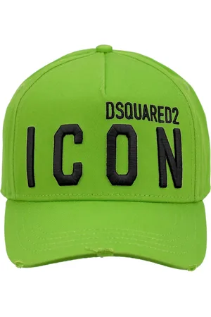Dsquared2 Tilbehør, unisex, Grøn, ONE SIZE, Bomuld, Baseball Cap med spænde