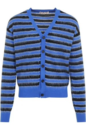 Marni Strik, Herre, Blå, M, Uld, Cardigan Sweater