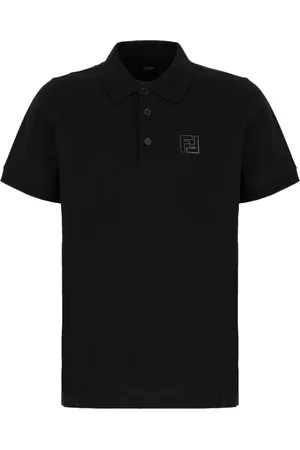 Fendi Top, Herre, Sort, M, Bomuld, Klassisk Polo Shirt til Mænd