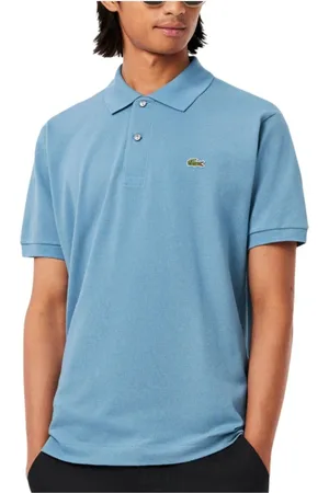 Lacoste Top, Herre, Blå, S, Bomuld, Klassisk Fit Polo Skjorte