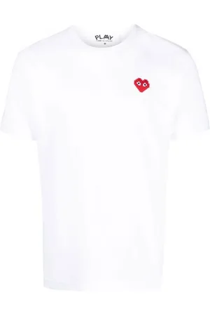 Comme des Garçons Top, Herre, Hvid, 2XL, Bomuld, Hvid T-shirt