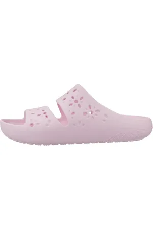 Crocs Sko, Dame, Lyserød, 39 EU, Uld, Klassiske blomsterudskårne sandaler