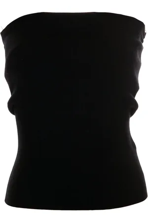Drykorn Top, Dame, Sort, XS, Ærmeløs Bandeau Striktop
