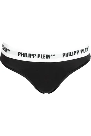 Philipp Plein Undertøj, Dame, Sort, XL, String Bikini Pakke med Logo Talje