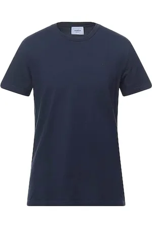 Dondup Top, Herre, Blå, S, Bomuld, Bomulds T-shirt med Logo Print