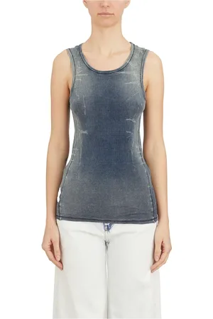 Diesel Top, Dame, Blå, S, Uld, Stilfuld Tanktop