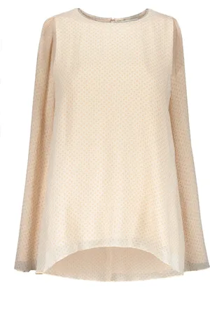 Fabiana Filippi Top, Dame, , L, Bomuld, Perleærmet ærmeløs top bomuld silkeblanding