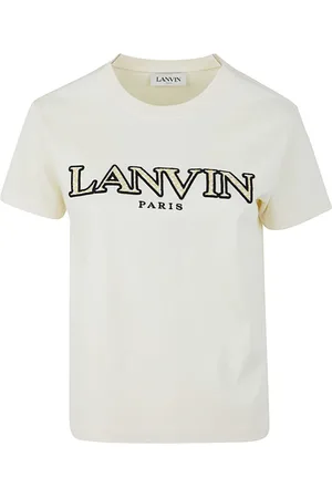 Lanvin Top, Dame, Hvid, XS, Bomuld, Klassisk T-shirt