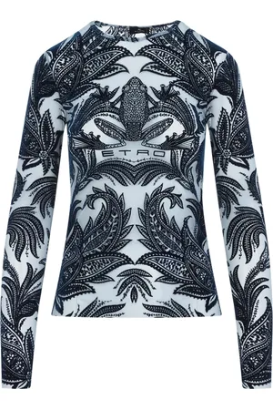 Etro Top, Dame, Flerfarvet, 2XS, Langærmet top