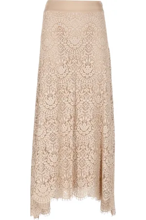 D.EXTERIOR Nederdel, Dame, Lyserød, S, Satin, Blonde Satin Nederdel Kvinde