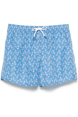 FEDELI Badetøj, Herre, Blå, M, Polyester, Polyester Badeshorts med elastisk linning