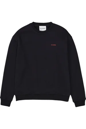 Closed Sweathshirts & Hoodies, Herre, Sort, M, Bomuld, Sweatshirt med tryk og rund hals