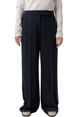 Luisa Cerano Bukser, Dame, Blå, XL, Uld, Wide Bukser
